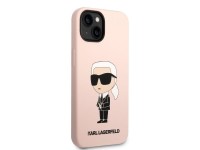 Karl Lagerfeld KLHMP14MSNIKBCP iPhone 14 Plus 6.7" hardcase pink/pink Silicone Ikonik Magsafe Karl Lagerfeld KLHMP14MSNIKBCP iPhone 14 Plus 6.7" hardcase pink/pink Silicone Ikonik Magsafe