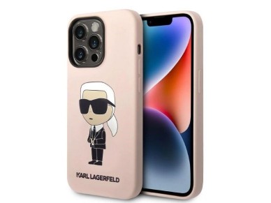 Karl Lagerfeld Silicone Ikonik MagSafe case for iPhone 14 Pro - pink Karl Lagerfeld Silicone Ikonik MagSafe case for iPhone 14 Pro - pink
