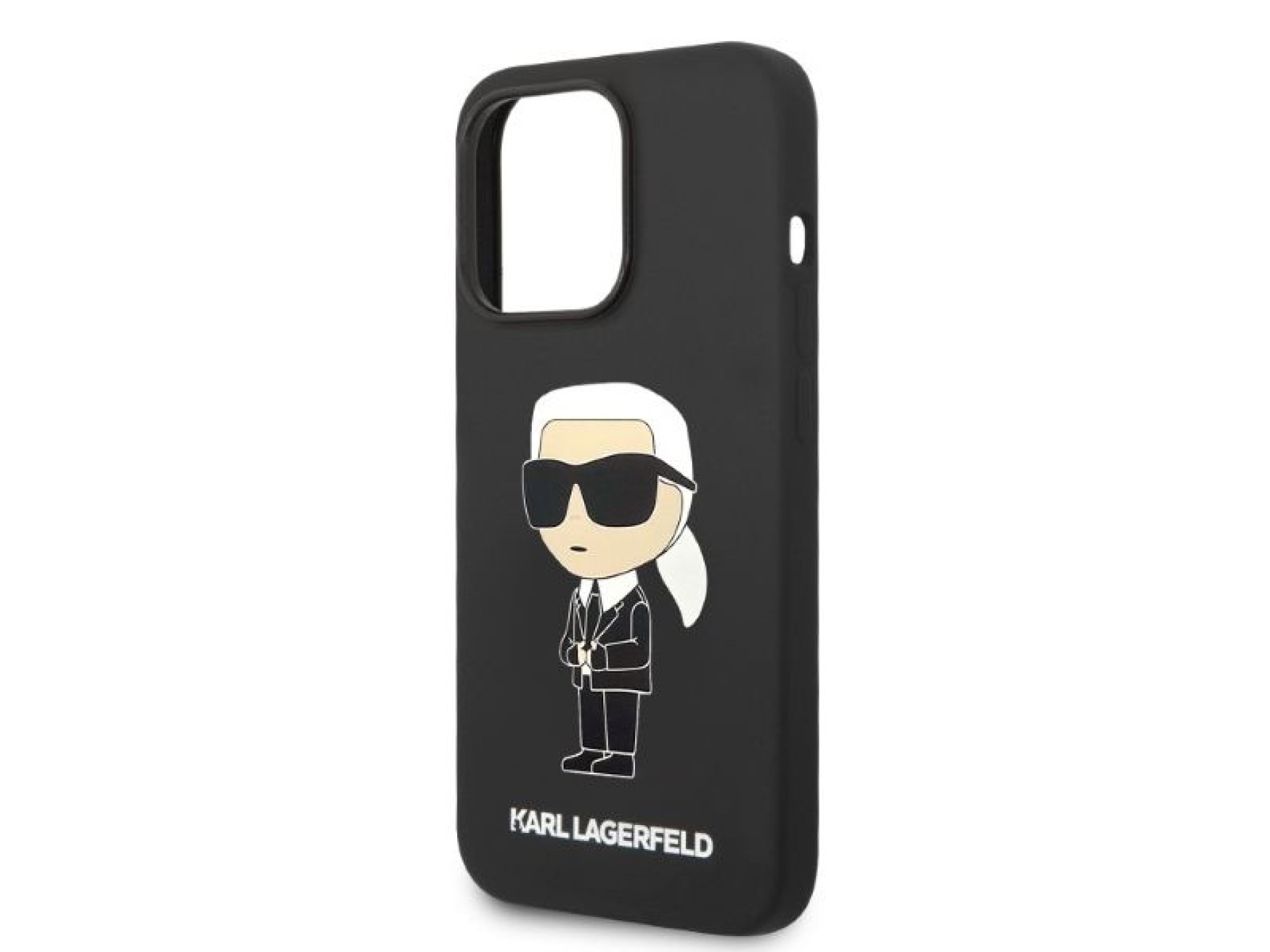 Capa Karl Lagerfeld Ikonik MagSafe de silicone para iPhone 14 Pro - preta