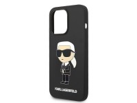 Capa Karl Lagerfeld Ikonik MagSafe de silicone para iPhone 14 Pro - preta Capa Karl Lagerfeld Ikonik MagSafe de silicone para iPhone 14 Pro - preta