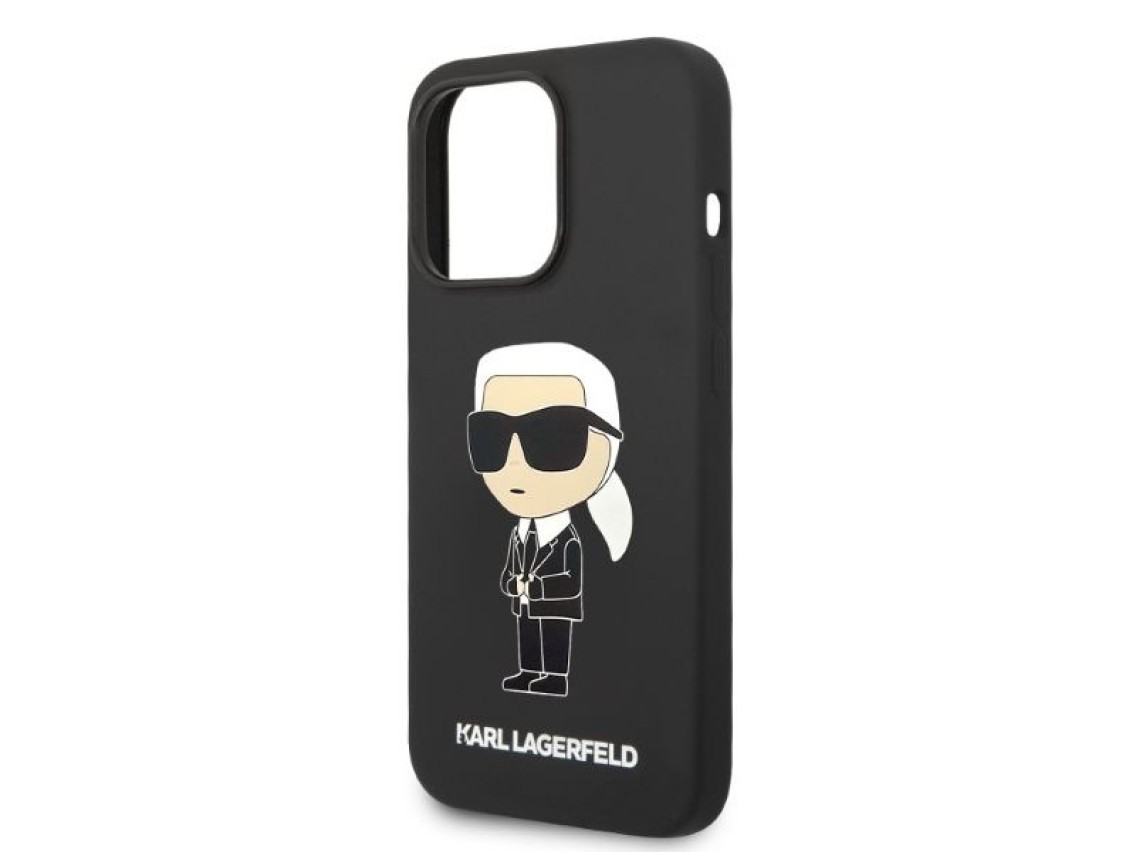 Karl Lagerfeld KLHMP14XSNIKBCK iPhone 14 Pro Max 6.7" hardcase black/black Silicone Ikonik Magsafe