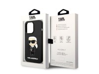 Karl Lagerfeld KLHMP14XSNIKBCK iPhone 14 Pro Max 6.7" hardcase black/black Silicone Ikonik Magsafe Karl Lagerfeld KLHMP14XSNIKBCK iPhone 14 Pro Max 6.7" hardcase black/black Silicone Ikonik Magsafe