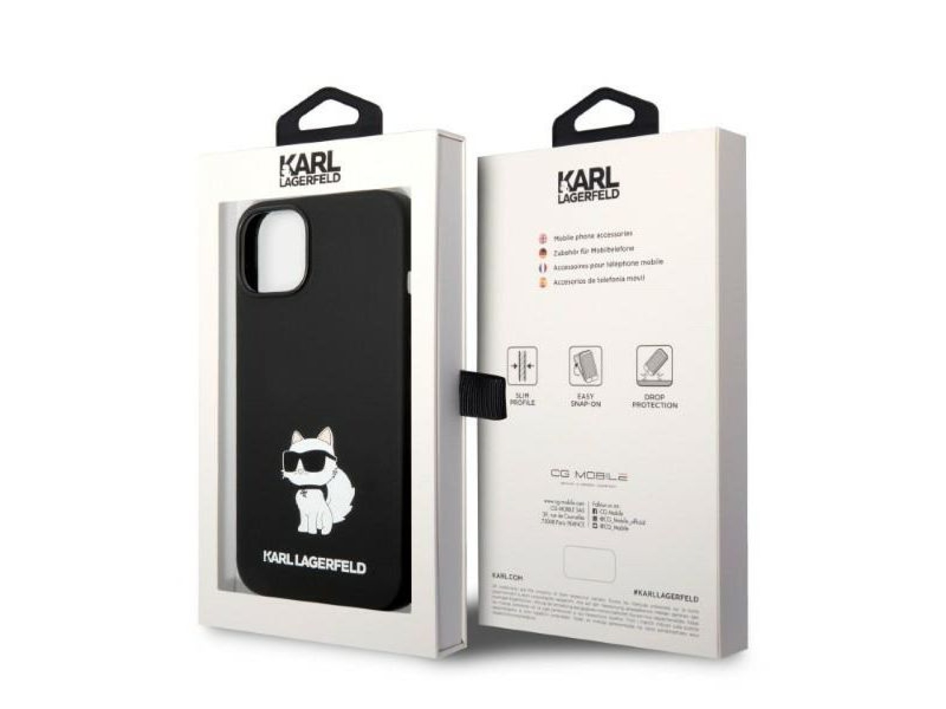 Capa rígida Karl Lagerfeld KLHMP14MSNCHBCK para iPhone 14 Plus 6.7