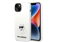 Karl Lagerfeld KLHMP14MSNCHBCH Capa rígida branca/silicone branca Choupette MagSafe para iPhone 14 P Karl Lagerfeld KLHMP14MSNCHBCH Capa rígida branca/silicone branca Choupette MagSafe para iPhone 14 P