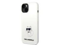 Karl Lagerfeld KLHMP14MSNCHBCH Capa rígida branca/silicone branca Choupette MagSafe para iPhone 14 P Karl Lagerfeld KLHMP14MSNCHBCH Capa rígida branca/silicone branca Choupette MagSafe para iPhone 14 P