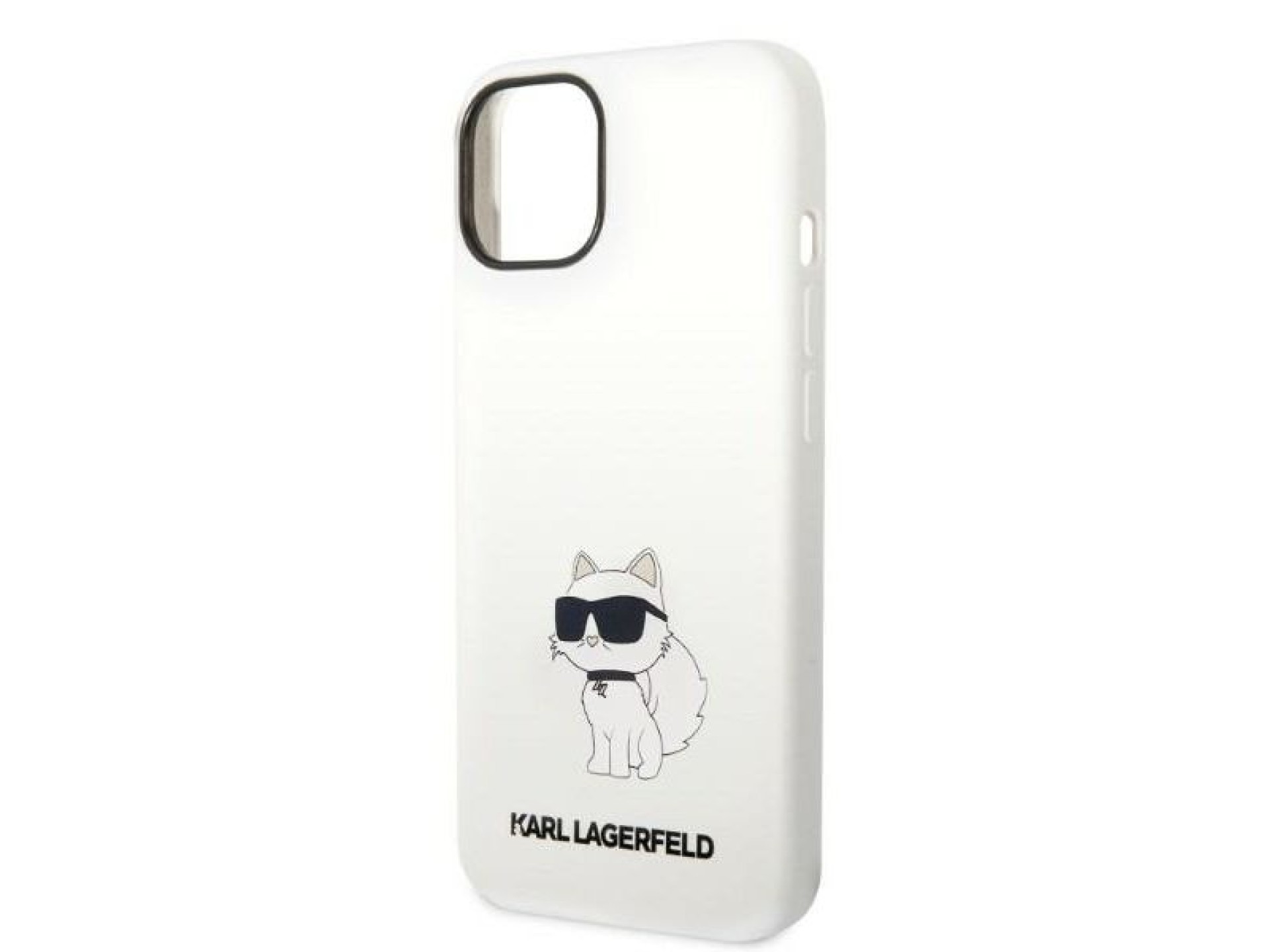 Karl Lagerfeld KLHMP14MSNCHBCH Capa rígida branca/silicone branca Choupette MagSafe para iPhone 14 P