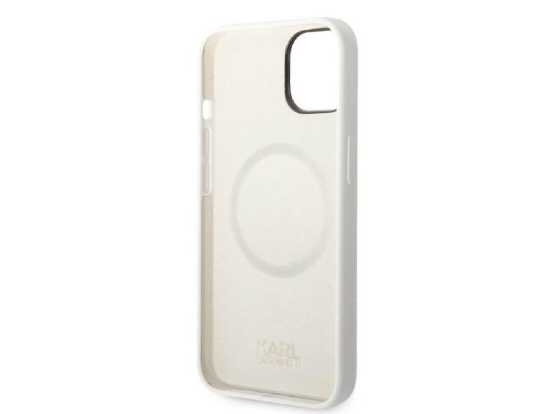 Karl Lagerfeld KLHMP14MSNCHBCH Capa rígida branca/silicone branca Choupette MagSafe para iPhone 14 P