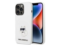 Funda rígida Karl Lagerfeld KLHMP14XSNCHBCH para iPhone 14 Pro Max de 6,7" blanca/blanca de silicona Funda rígida Karl Lagerfeld KLHMP14XSNCHBCH para iPhone 14 Pro Max de 6,7" blanca/blanca de silicona