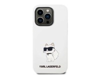 Funda rígida Karl Lagerfeld KLHMP14XSNCHBCH para iPhone 14 Pro Max de 6,7" blanca/blanca de silicona Funda rígida Karl Lagerfeld KLHMP14XSNCHBCH para iPhone 14 Pro Max de 6,7" blanca/blanca de silicona