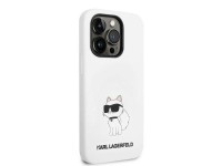 Funda rígida Karl Lagerfeld KLHMP14XSNCHBCH para iPhone 14 Pro Max de 6,7" blanca/blanca de silicona Funda rígida Karl Lagerfeld KLHMP14XSNCHBCH para iPhone 14 Pro Max de 6,7" blanca/blanca de silicona