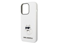 Funda rígida Karl Lagerfeld KLHMP14XSNCHBCH para iPhone 14 Pro Max de 6,7" blanca/blanca de silicona Funda rígida Karl Lagerfeld KLHMP14XSNCHBCH para iPhone 14 Pro Max de 6,7" blanca/blanca de silicona