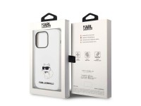 Funda rígida Karl Lagerfeld KLHMP14XSNCHBCH para iPhone 14 Pro Max de 6,7" blanca/blanca de silicona Funda rígida Karl Lagerfeld KLHMP14XSNCHBCH para iPhone 14 Pro Max de 6,7" blanca/blanca de silicona