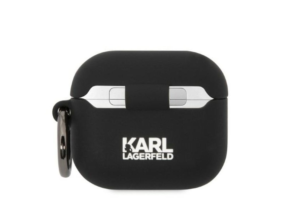 Karl Lagerfeld Silicone Karl Head 3D Case for AirPods 3 - Black