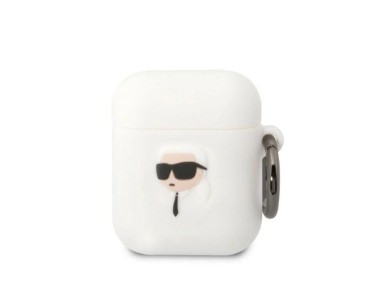 Karl Lagerfeld KLA2RUNIKH AirPods 1/2 cover white/white Silicone Karl Head 3D Karl Lagerfeld KLA2RUNIKH AirPods 1/2 cover white/white Silicone Karl Head 3D