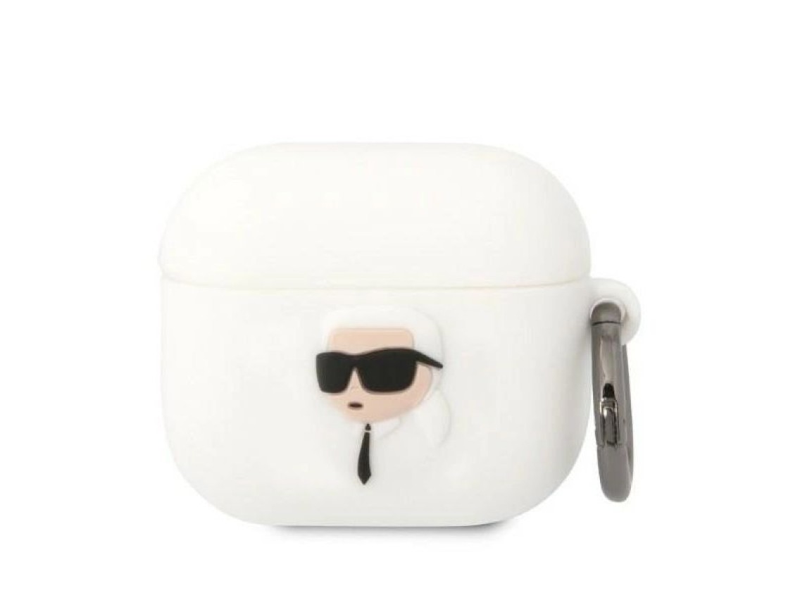 Karl Lagerfeld KLA3RUNIKH AirPods 3 cover white/white Silicone Karl Head 3D
