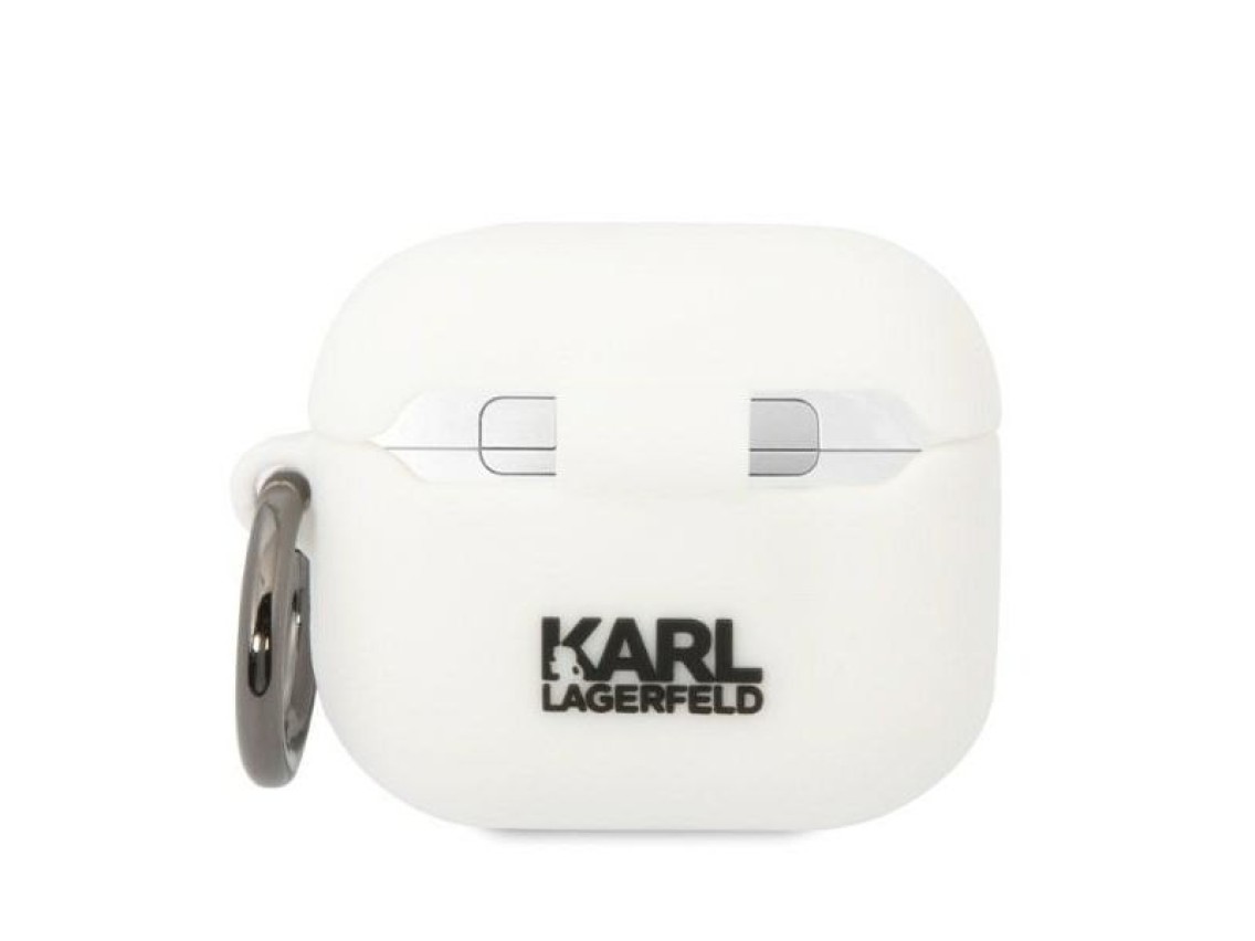 Karl Lagerfeld KLA3RUNIKH AirPods 3 cover white/white Silicone Karl Head 3D