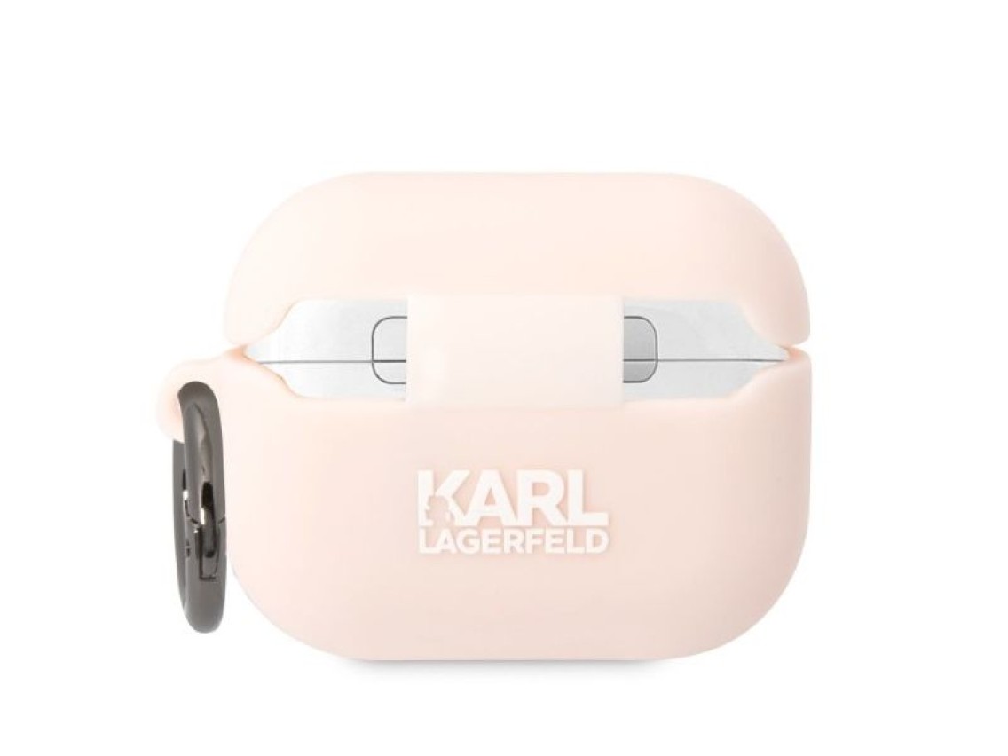 Karl Lagerfeld KLAPRUNIKP AirPods Pro cover pink/pink Silicone Karl Head 3D