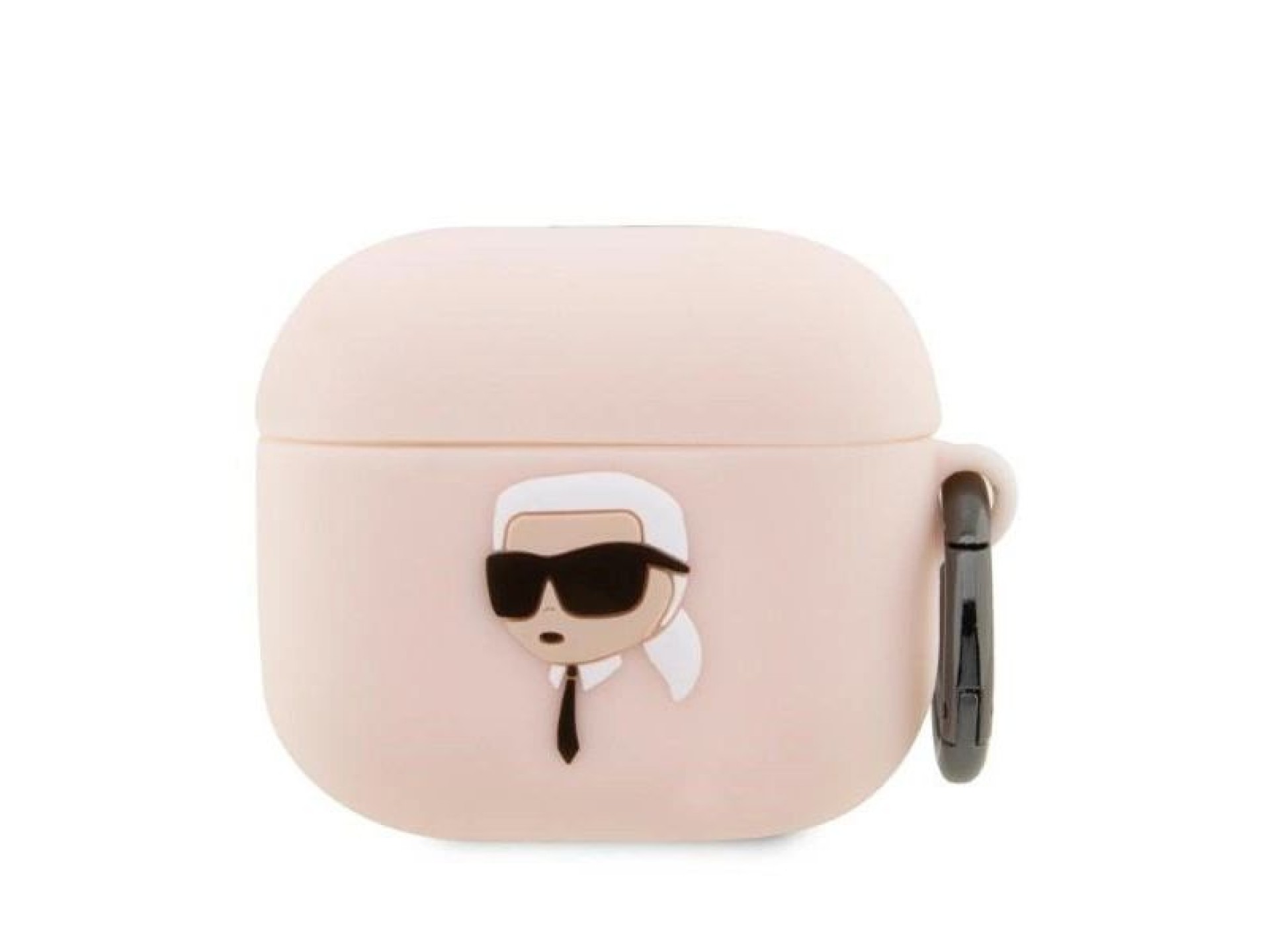 Capa para AirPods 3 Karl Lagerfeld KLA3RUNIKP rosa/rosa em silicone com a cabeça de Karl em 3D