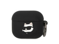 Karl Lagerfeld KLA3RUNCHK AirPods 3 cover black/black Silicone Choupette Head 3D Karl Lagerfeld KLA3RUNCHK AirPods 3 cover black/black Silicone Choupette Head 3D
