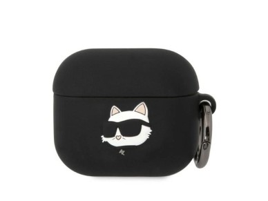 Karl Lagerfeld KLA3RUNCHK AirPods 3 cover black/black Silicone Choupette Head 3D Karl Lagerfeld KLA3RUNCHK AirPods 3 cover black/black Silicone Choupette Head 3D