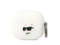 Karl Lagerfeld KLA3RUNCHH AirPods 3 cover white/white Silicone Choupette Head 3D Karl Lagerfeld KLA3RUNCHH AirPods 3 cover white/white Silicone Choupette Head 3D