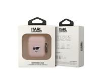 Capa para AirPods 1/2 Karl Lagerfeld KLA2RUNCHP rosa/rosa em silicone com a cabeça Choupette em 3D Capa para AirPods 1/2 Karl Lagerfeld KLA2RUNCHP rosa/rosa em silicone com a cabeça Choupette em 3D
