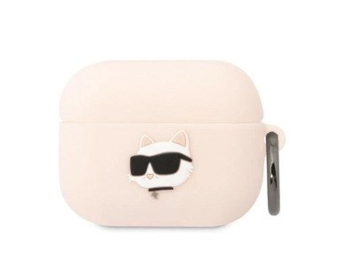 Karl Lagerfeld KLAPRUNCHP AirPods Pro cover pink/pink Silicone Choupette Head 3D Karl Lagerfeld KLAPRUNCHP AirPods Pro cover pink/pink Silicone Choupette Head 3D