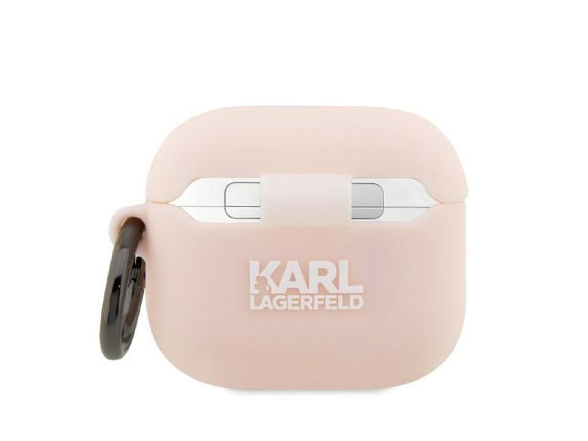 Capa para AirPods 3 Karl Lagerfeld KLA3RUNCHP rosa/rosa em silicone com a cabeça Choupette em 3D