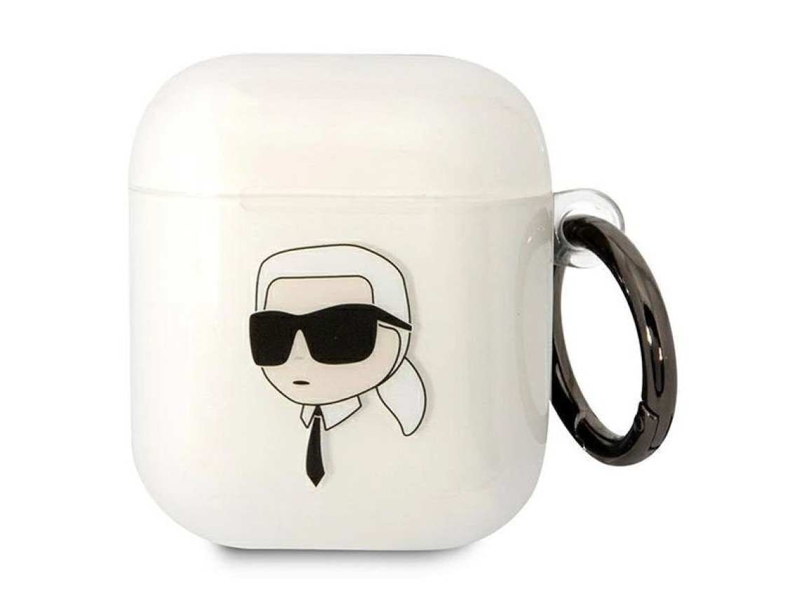 Karl Lagerfeld KLA2HNIKTCT AirPods 1/2 cover transparent Karl`s Head