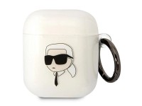 Karl Lagerfeld KLA2HNIKTCT AirPods 1/2 cover transparent Karl`s Head