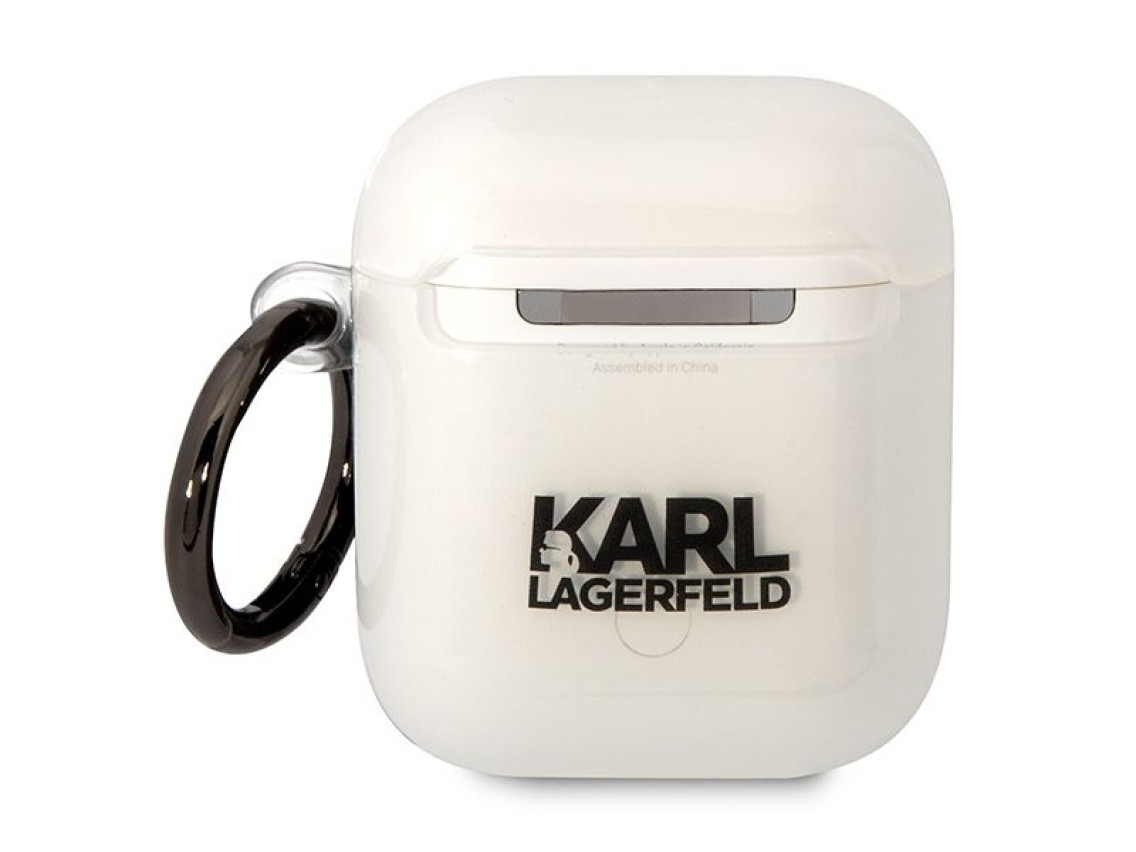 Karl Lagerfeld KLA2HNIKTCT AirPods 1/2 cover transparent Karl`s Head