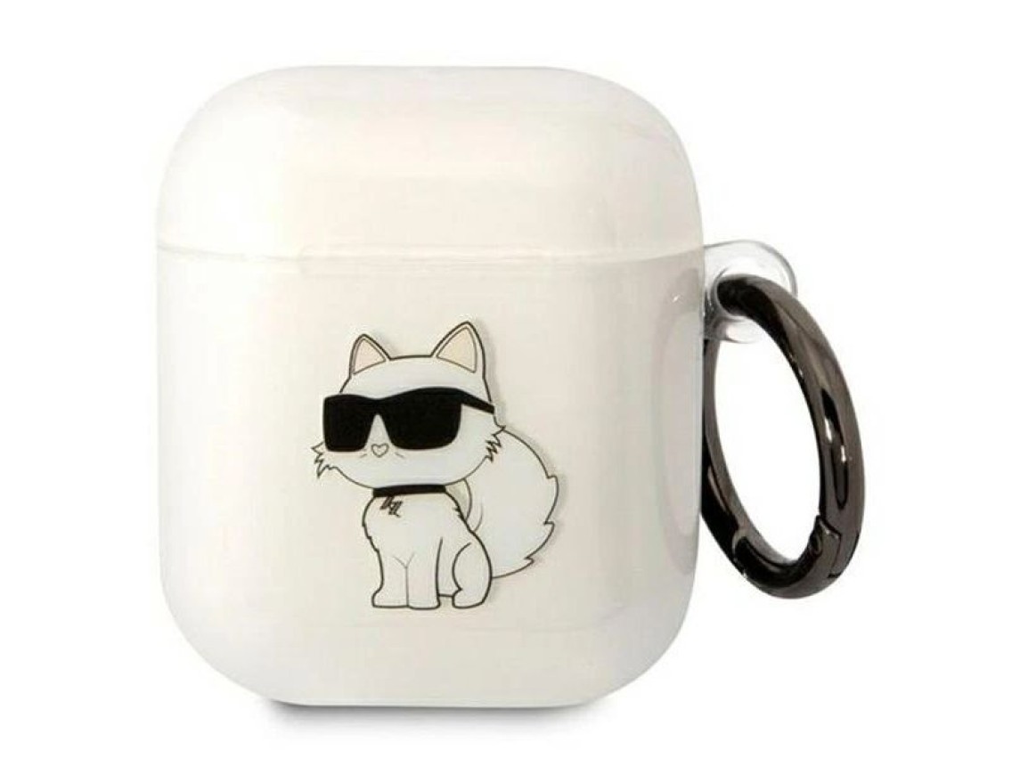 Karl Lagerfeld KLA2HNCHTCT Airpods 1/2 cover transparent Ikonik Choupette