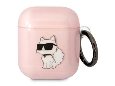 Karl Lagerfeld KLA2HNCHTCP Airpods 1/2 cover pink/pink Ikonik Choupette Karl Lagerfeld KLA2HNCHTCP Airpods 1/2 cover pink/pink Ikonik Choupette