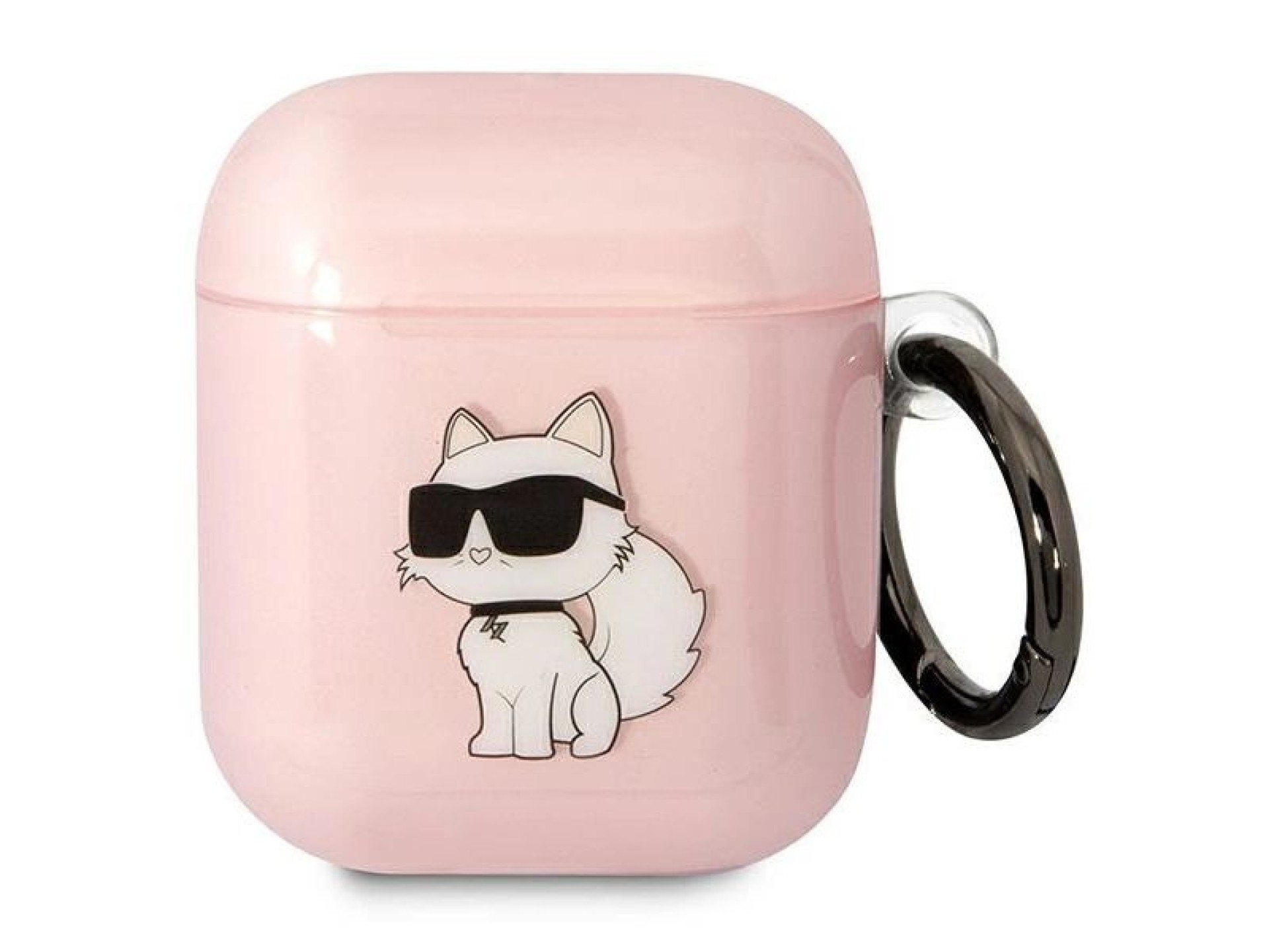 Funda para AirPods 1/2 Karl Lagerfeld KLA2HNCHTCP rosa/rosa Ikonik Choupette