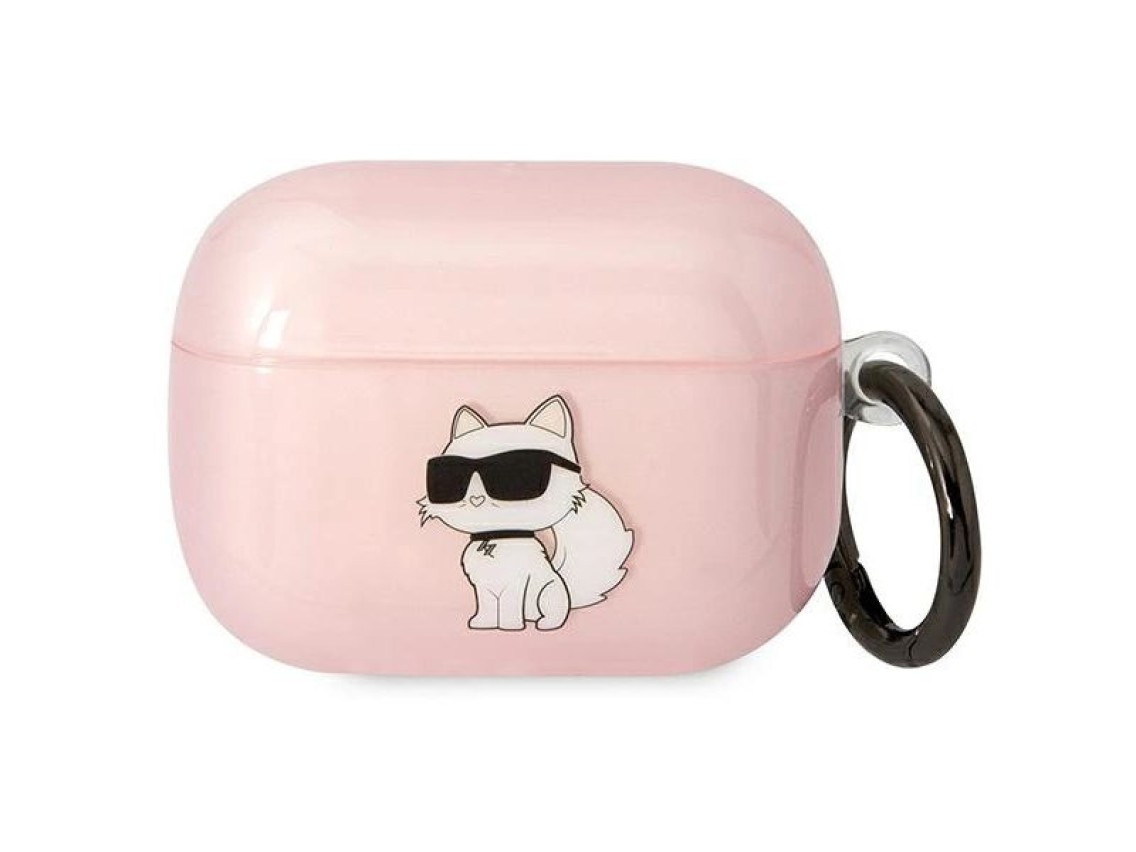 Karl Lagerfeld KLAPHNCHTCP Capa para AirPods Pro rosa/rosa Ikonik Choupette