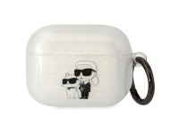 Karl Lagerfeld KLAPHNKCTGT Capa transparente com glitter para AirPods Pro Karl&Choupette Karl Lagerfeld KLAPHNKCTGT Capa transparente com glitter para AirPods Pro Karl&Choupette
