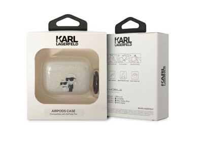 Funda transparente con purpurina Karl&Choupette para AirPods Pro de Karl Lagerfeld KLAPHNKCTGT Funda transparente con purpurina Karl&Choupette para AirPods Pro de Karl Lagerfeld KLAPHNKCTGT