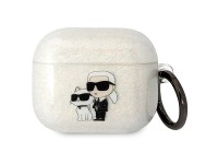 Karl Lagerfeld KLA3HNKCTGT Airpods 3 cover transparent Gliter Karl&Choupette Karl Lagerfeld KLA3HNKCTGT Airpods 3 cover transparent Gliter Karl&Choupette
