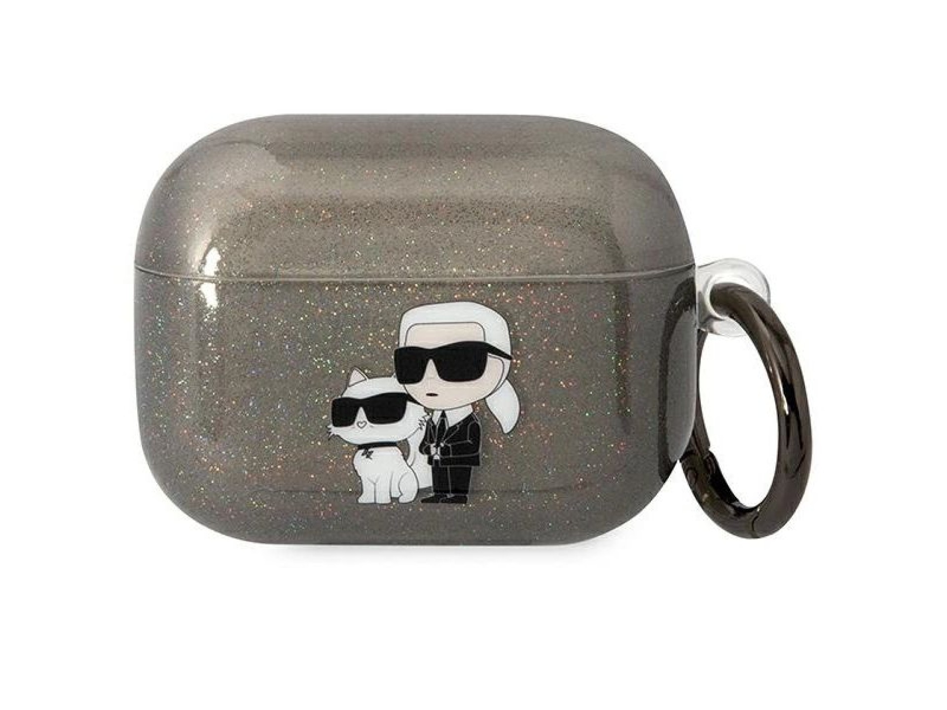 Karl Lagerfeld KLAPHNKCTGK Airpods Pro cover black/black Gliter Karl&Choupette