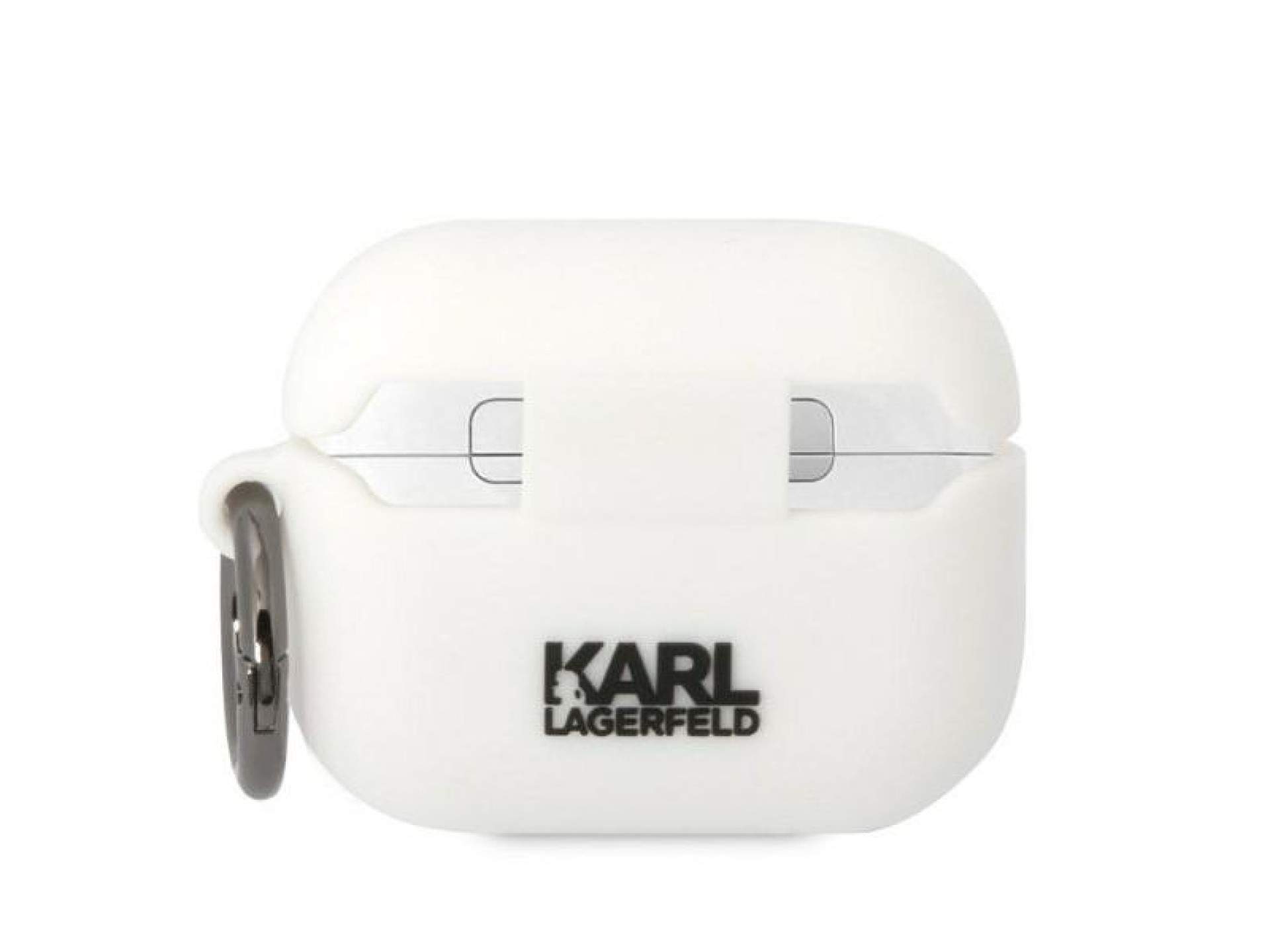 Capa para AirPods Pro Karl Lagerfeld KLACAPSILKCW em silicone branco/branco Karl & Choupette