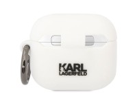 Funda para AirPods 3 Karl Lagerfeld KLACA3SILKCW blanca/blanca de silicona Karl & Choupette Funda para AirPods 3 Karl Lagerfeld KLACA3SILKCW blanca/blanca de silicona Karl & Choupette
