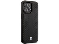 Capa BMW BMHMP14L22RFGK para iPhone 14 Pro 6.1" em couro preto com padrão de diamante e MagSafe. Capa BMW BMHMP14L22RFGK para iPhone 14 Pro 6.1" em couro preto com padrão de diamante e MagSafe.