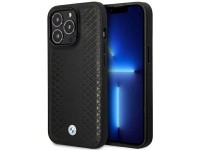 Case BMW BMHMP14X22RFGK iPhone 14 Pro Max 6.7" black/black Leather Diamond Pattern MagSafe