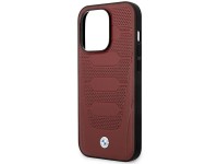 Case BMW BMHMP14X22RPSR iPhone 14 Pro Max 6.7" Burgundy/burgundy Leather Seats Pattern MagSafe