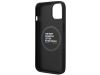 Case BMW BMHMP14S22PTDK iPhone 14 6.1 "black / black Leather Stamp Tricolor Magsafe Case BMW BMHMP14S22PTDK iPhone 14 6.1 "black / black Leather Stamp Tricolor Magsafe