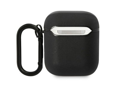 Funda BMW de piel con l�neas de color para AirPods 1/2 - Negra