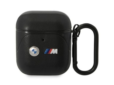 BMW BMA222PVTK AirPods 1/2 cover black/black Leather Curved Line BMW BMA222PVTK AirPods 1/2 cover black/black Leather Curved Line