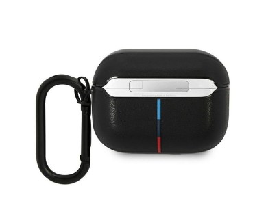 Funda BMW BMAP22PVTK para AirPods Pro, color negro/negro, de cuero con diseño curvo. Funda BMW BMAP22PVTK para AirPods Pro, color negro/negro, de cuero con diseño curvo.