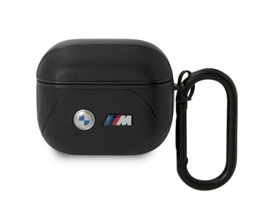 Funda BMW BMA322PVTK para AirPods de 3.ª generación, color negro/negro, de cuero con diseño curvo. Funda BMW BMA322PVTK para AirPods de 3.ª generación, color negro/negro, de cuero con diseño curvo.