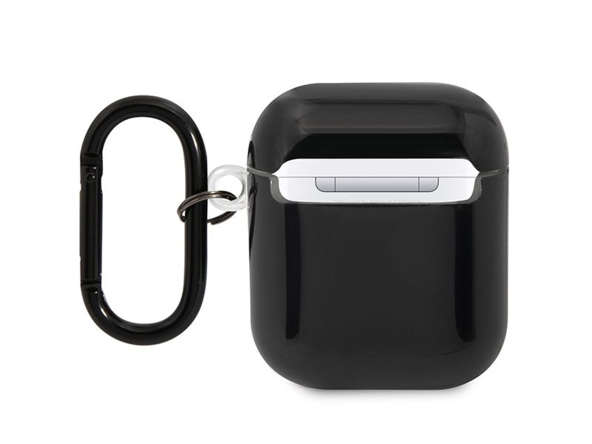 Funda BMW BMA222SWTK para AirPods 1/2, color negro/negro, con líneas multicolores.